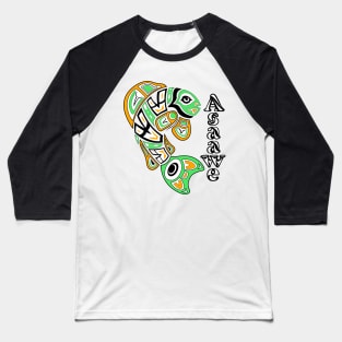 Yellow Perch (Asaawe) Baseball T-Shirt